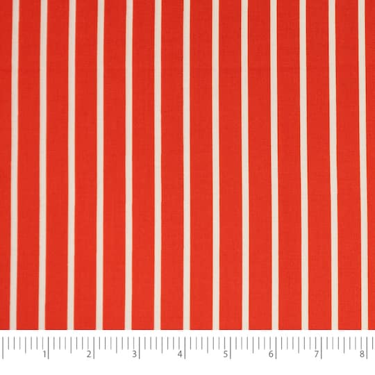 SINGER Christmas Holiday Santa's Stripe Cotton Fabric